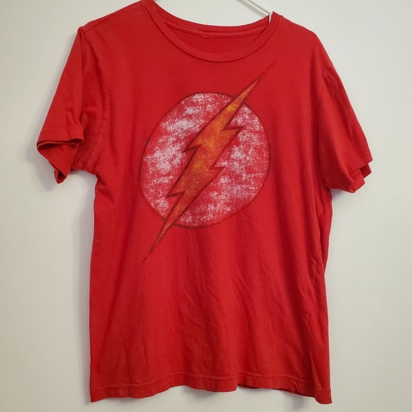 DC Comics The Flash T-Shirt Men's Size Large Short Sleeve Graphic Red Sheldon - Picture 2 of 9